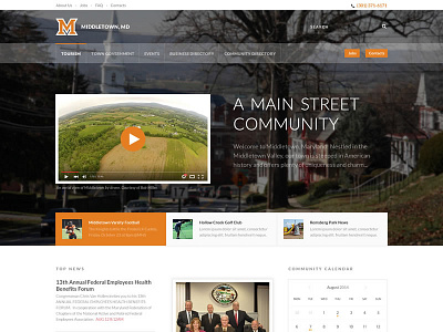 Town Website accessibility blog design layout responsive ui usability ux website