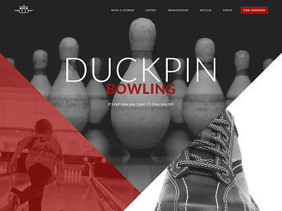 Bowling Website Redesign black bowling css duckpins html red responsive website