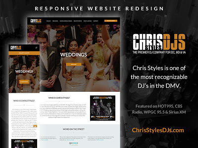 ChrisStylesDJ.com Redesign css deejay html mobile redesign responsive website