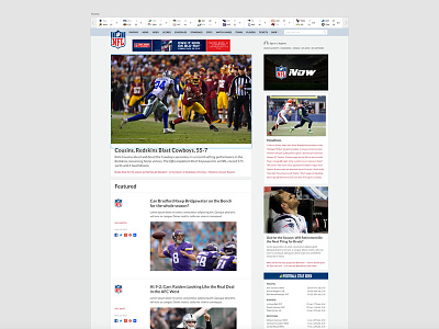NFL.com redesign nfl redesign responsive usability website