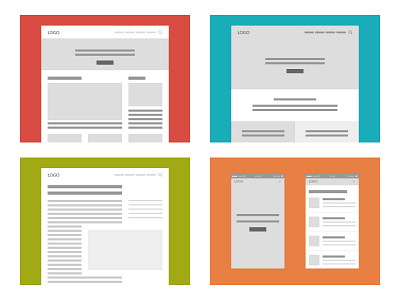 Sample Wireframes desktop mobile ui ux website wireframes