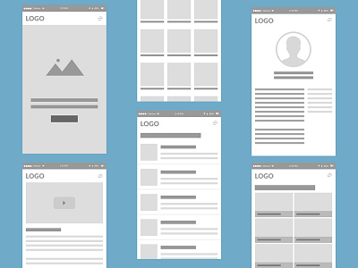 Mobile Wires design mobile ui ux website wireframes xd