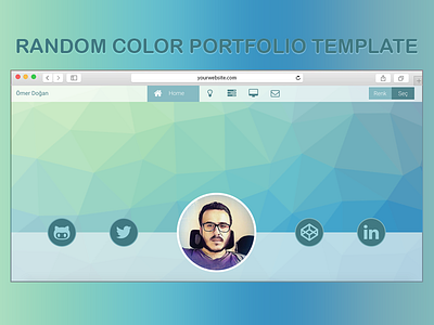 Random color portfolio template