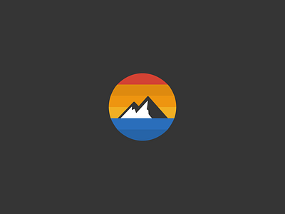 Summit Icon branding color flaticon mountain nature ocean summit sun sunset water webdesign