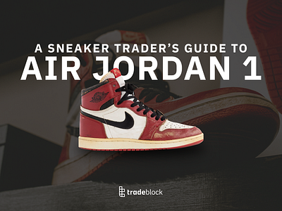 Tradeblock - AIR JORDAN 1 - Cover basketball blog branding chicago bulls goat jordan brand nba nike shoe sneakers stockx tradeblock vintage