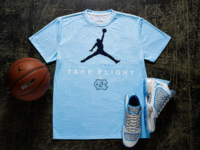 NCAA TAKE FLIGHT Pre-game Shirt Design air jordan basketball jordan jumpman limitless creative north carolina sports summer take flight unc xx9