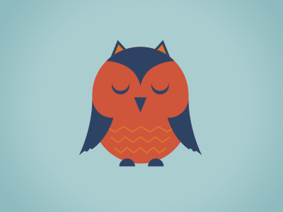 Owl illustration kids mid century owl retro vector