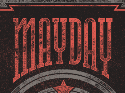 Mayday band distressed fearless records lettering logo mayday parade punk rock