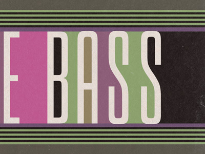 More Bass colors condensed detroit gothic lettering packaging retro