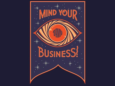 Do you mind? eye handlettering mind your business pennant psa quotes signpainting typematters