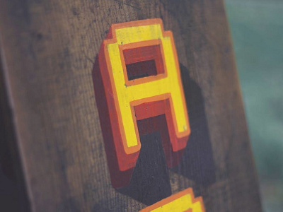 1 Shot 1shot a hand painted layered lettering sign painting wood