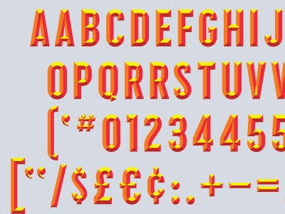 Prismatic Glyphs alphabet beveled chiseled convex font matchandkerosene prismatic typeface