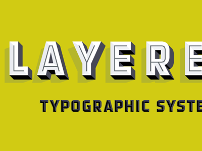 Layer alphabet detroit fifties font font system headline lettering magazine match and kerosene matchkerosene multi color shaded shades spread typeface