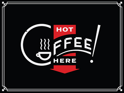 Hot Coffee 1920s 1930s cafe coffee diner lettering hot coffee lettering retro