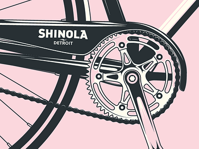 Shinola bicycle bike detroit shinola vector