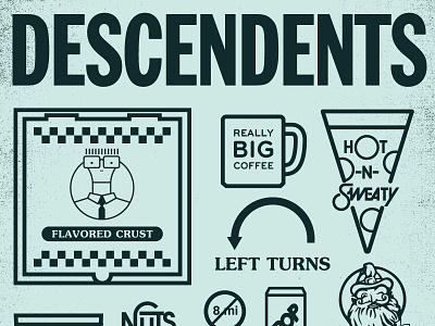 Descendents 12x18 Poster 1 Color descendents faygo hungry howies kars nuts lays chips michigan milo mug pizza pop vernors