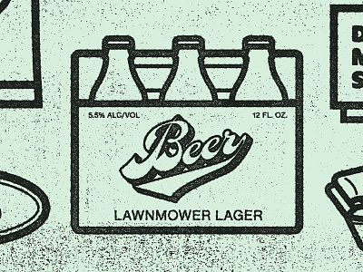 Beer beer booze illustration lettering xerox
