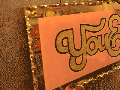 Gold Gilded 1shot detroit glass gilding gold leaf sign painting you and me