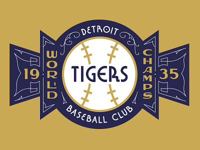 1935 Detroit Tigers World Series Champs 1935 baseball champions champs detroit michigan tigers vintage sports world series