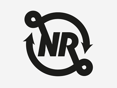 Nr 70s branding icon lettering logo simple thick lines