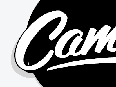 Cam brand cameo custom hand hand lettered inking layout lettering logo match kerosene pencils roughs sketch