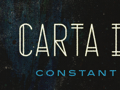 Carta angled blurred carta constant custom font lettering logo logotype space type