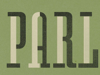 PARL 50s branding doutone lettering logo match kerosene two tone