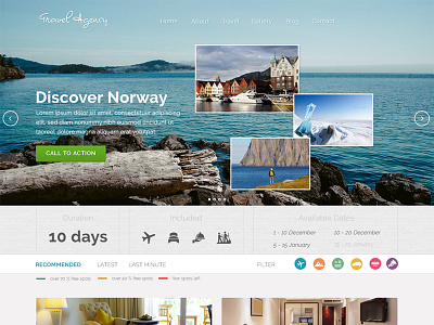 Travel Agency Website agency template travel ui webdesign website