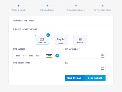 Payment Method by Sinziana Susa on Dribbble