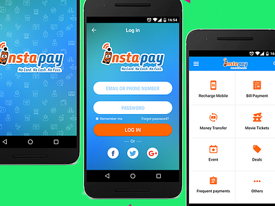 InstaPay App andoid app android app mobile app payment app product design ui