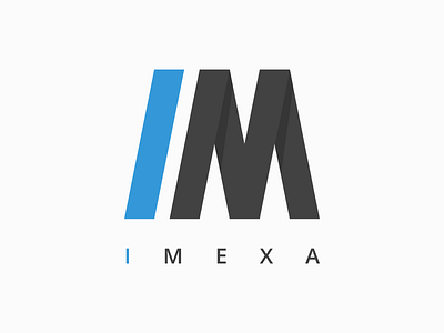 Final concept for Imexa blue detail flat illustrator imexa logo shadow