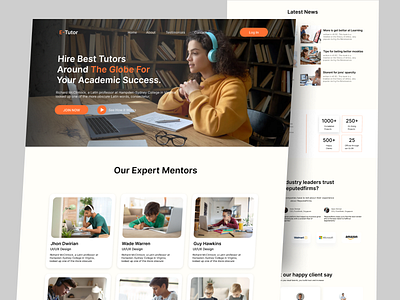 Education website landing page digital education interface landing page maxfluid skill ui ux website