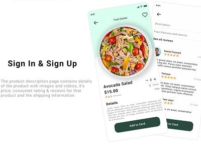 Sign In & Sign Up app app design create account food app food app design food delivery app loading app loading app design mobile app mobile app design sign up ui ui design ui ux uiux design ux ux design web web design web page design