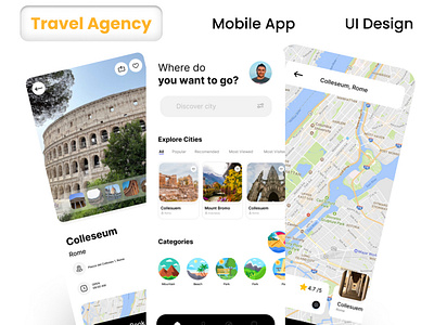 Travel Agency Mobile App UI Design