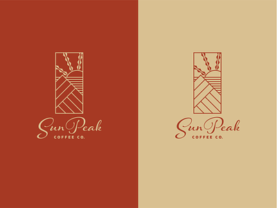 Sun Peak Coffee Co Logo branding cafe logo clean coffee contrast culture design hawaii identity identity design illustration illustrator logo minimal monoline sanserif traditional typography vector warm