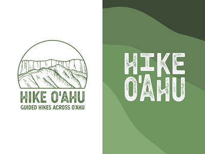 Hike O'ahu design green hawaii hiker hiking identity illustration illustrator logo logotype modified type nature responsive sketch texture typography