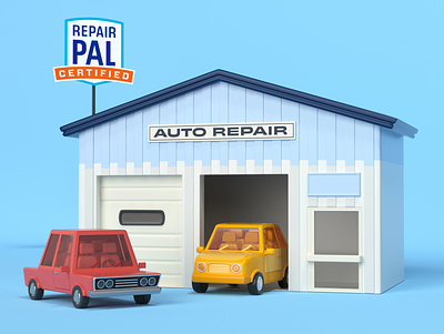Auto Repair 3d illustration 3d rendering c4d car cinema 4d environment illustration mechanic repair repairpal toy vehicle