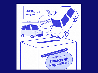 Design @ RepairPal 3d art brand design car culture employee experience graphic illustration instructional instructions team toy welcome