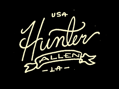 Hunter Allen Photo branding design hand drawn logo