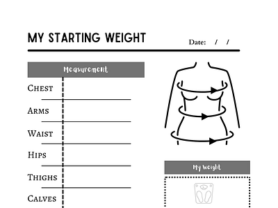 Weight Planner Interior