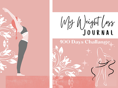 Weight Loss Journal Book Cover graphic design illustration weight loss journal book cover