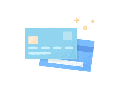 Illustration Exercise Credit Card card creative market credit card e-commerce spot illustration transaction
