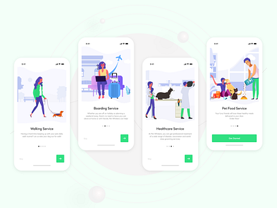 Pet Whiskers Onboarding adobexd app appdesign interface ios ios app design pet pet care ui uidesign uiux