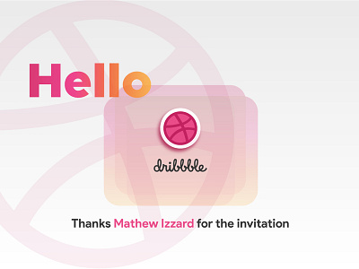 Dribble Invite adobe illustrator cc debut design first shot hello dribble illustration invite thanks