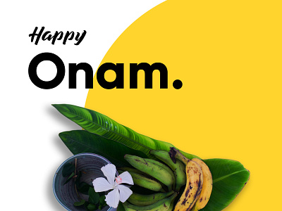 Happy Onam design illustration photoshop poster typography wishes