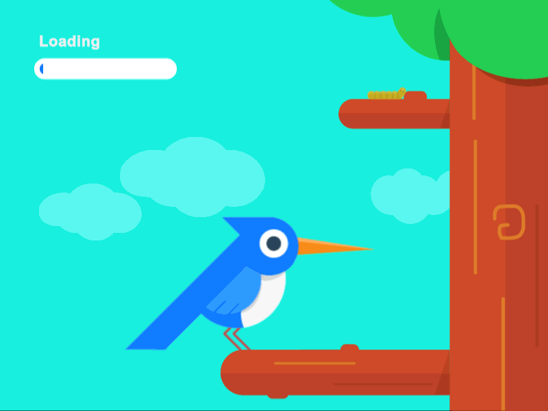 Loading Bird animation bird desktop app funny illustration load loading web
