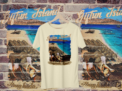 Giftun Island cities cities art design graphic design illustration print t shirt