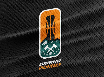 OMAHA PIONEERS ball basket basketball court design illustration logo sports team