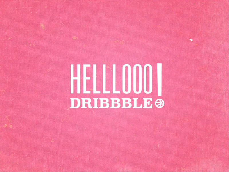 Helllooo Dribbble ball bounce debut dribbble elated hello hi hola invite shot