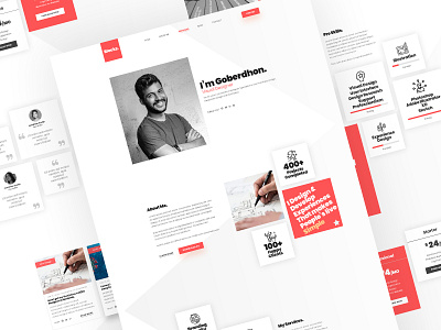 Portfolio Website Templates PSD - Blockz.